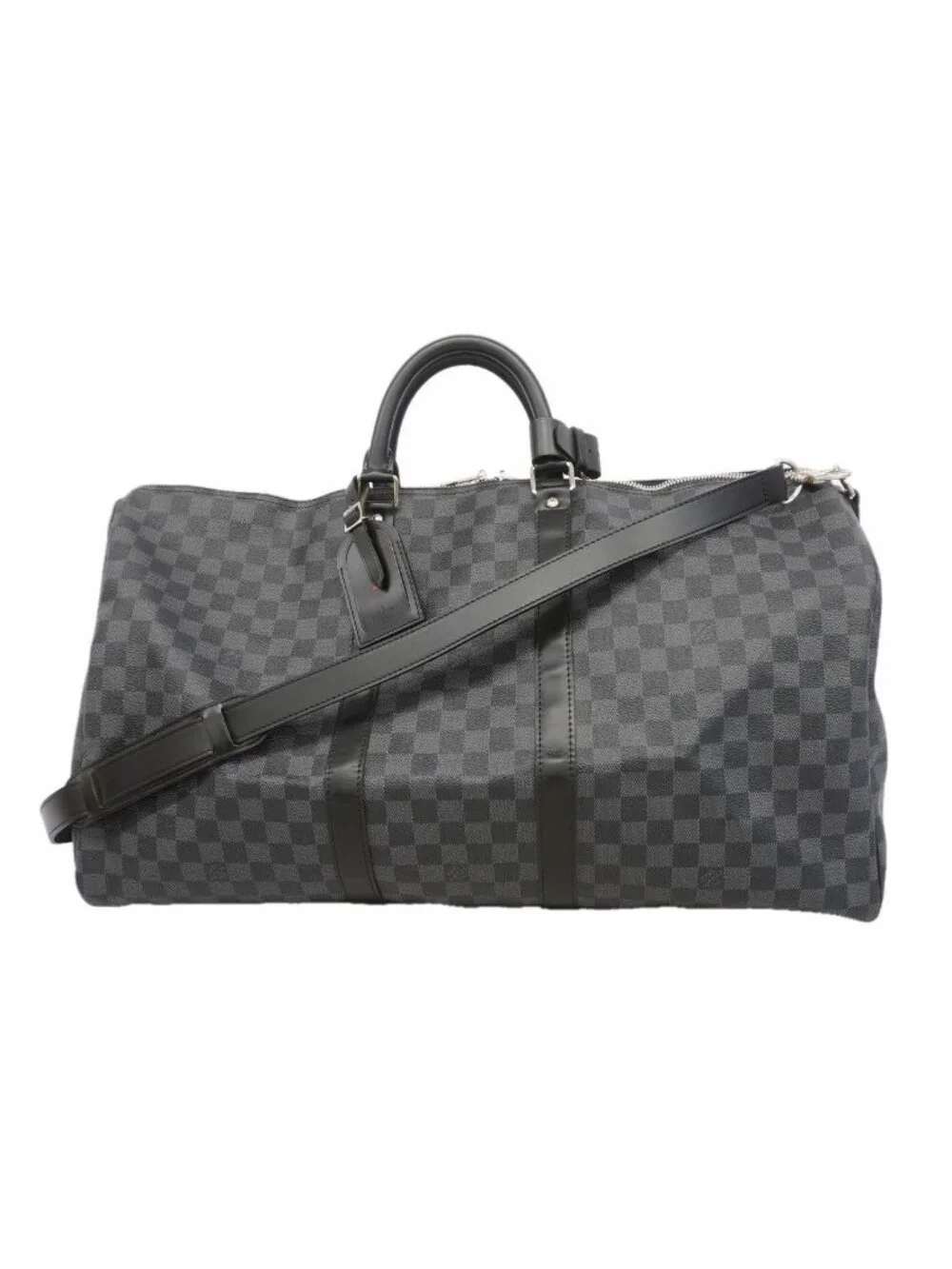 Louis Vuitton Boston Bag Damier Graphite Keepall Bandouliere 55 Black